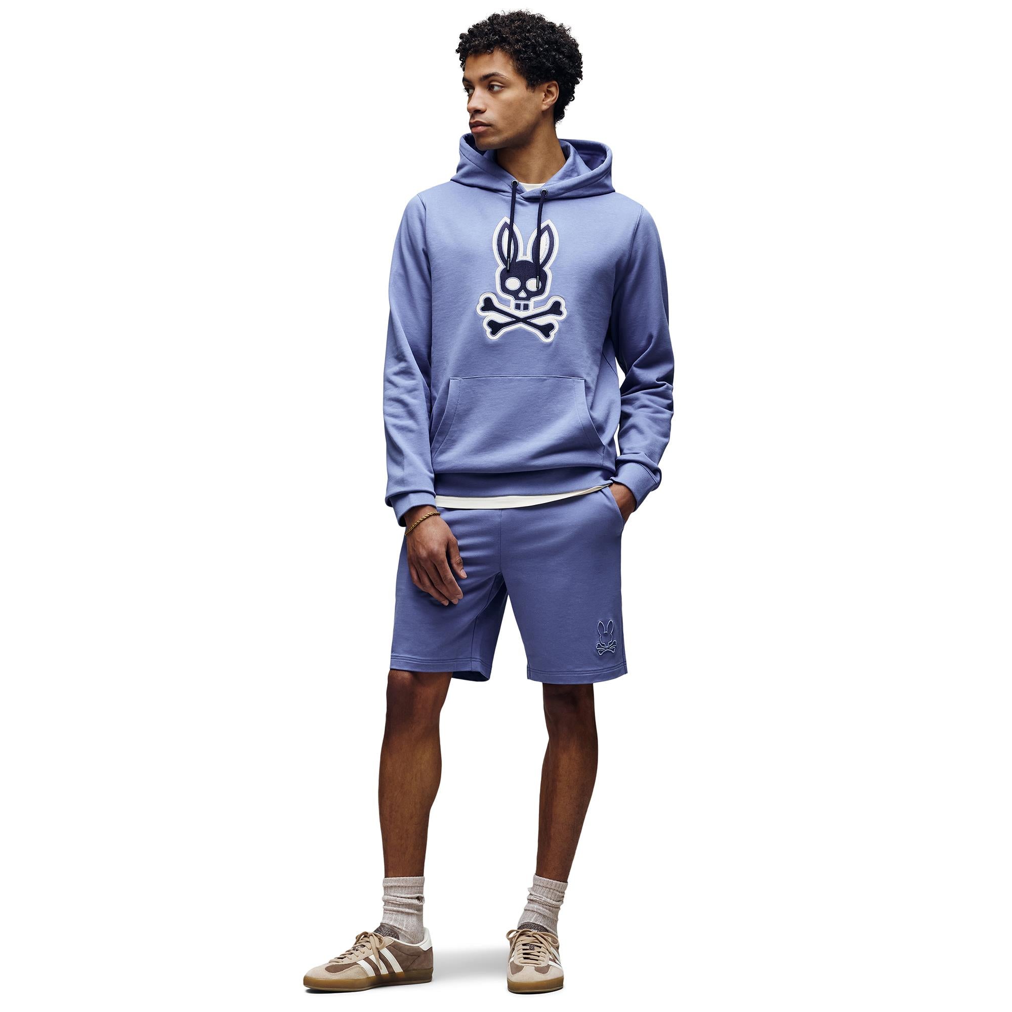 Psycho Bunny Ryder Bunny Patch Hoodie Blue Ice